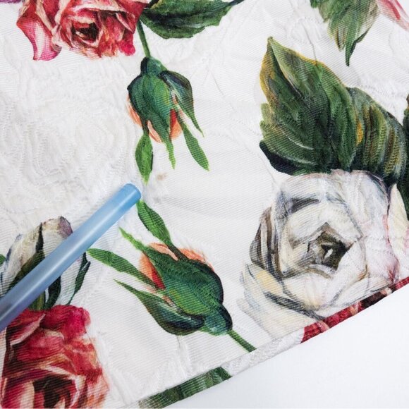 Dolce & Gabbana Skirt Floral Jacquard Sequin Waistband XS/S Girls 11/12 - Picture 15 of 16